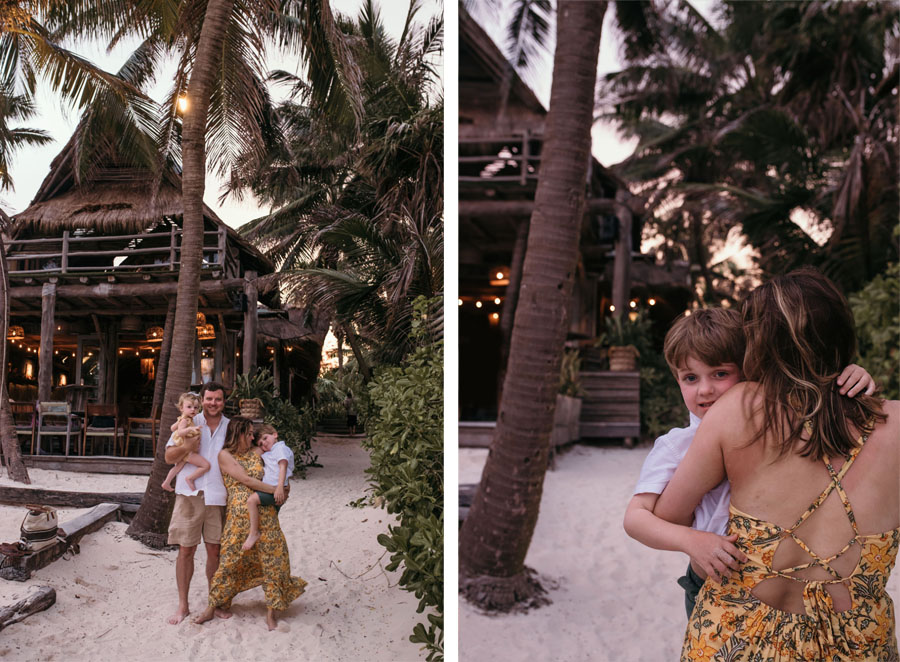 Candid family photoshoot in Playa del Carmen, Mexico